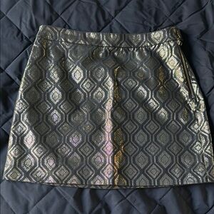 ModCloth Gold Patterned Skirt
